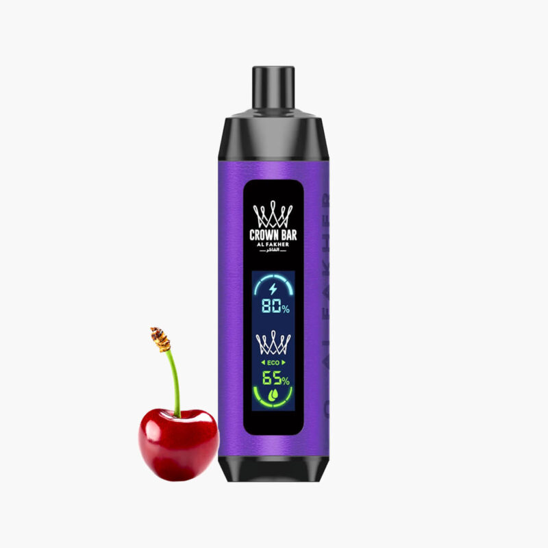الفاخر 8000 سحبة شيشة كراون بار كرز| Al Fakher 8000 puff Crown cherry fiesta