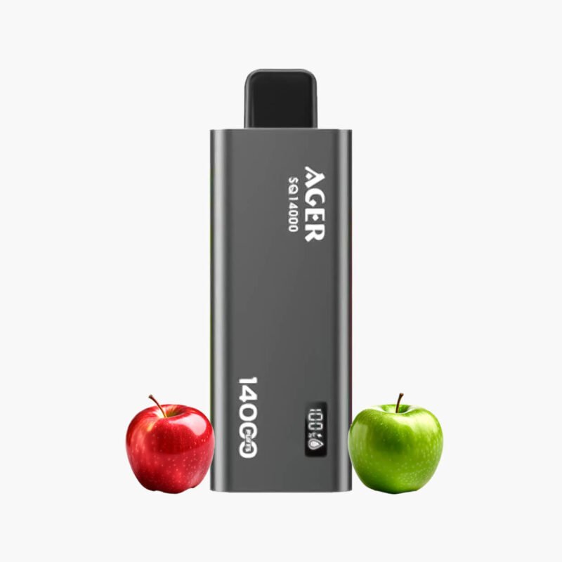 سحبة اجير 14000 موش اس كيو تفاحتين | Ager 14000 Puff SQ Disposable double apple