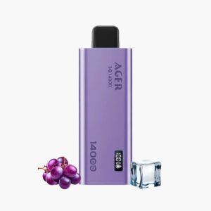 سحبة اجير 14000 موش اس كيو عنب ايس | Ager 14000 Puff SQ Disposable grape Ice