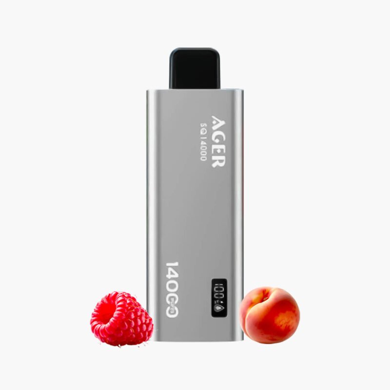 سحبة اجير 14000 موش اس كيو خوخ توت | Ager 14000 Puff SQ Disposable raspberry peach