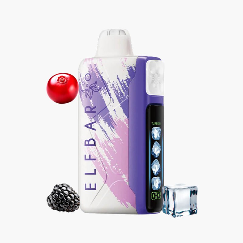 سحبة الف بار ايس كينق 30000 توت اسود توت كرزي موشة جاهزة | Elfbar King Ice 30000 Puffs blackberry cranberry