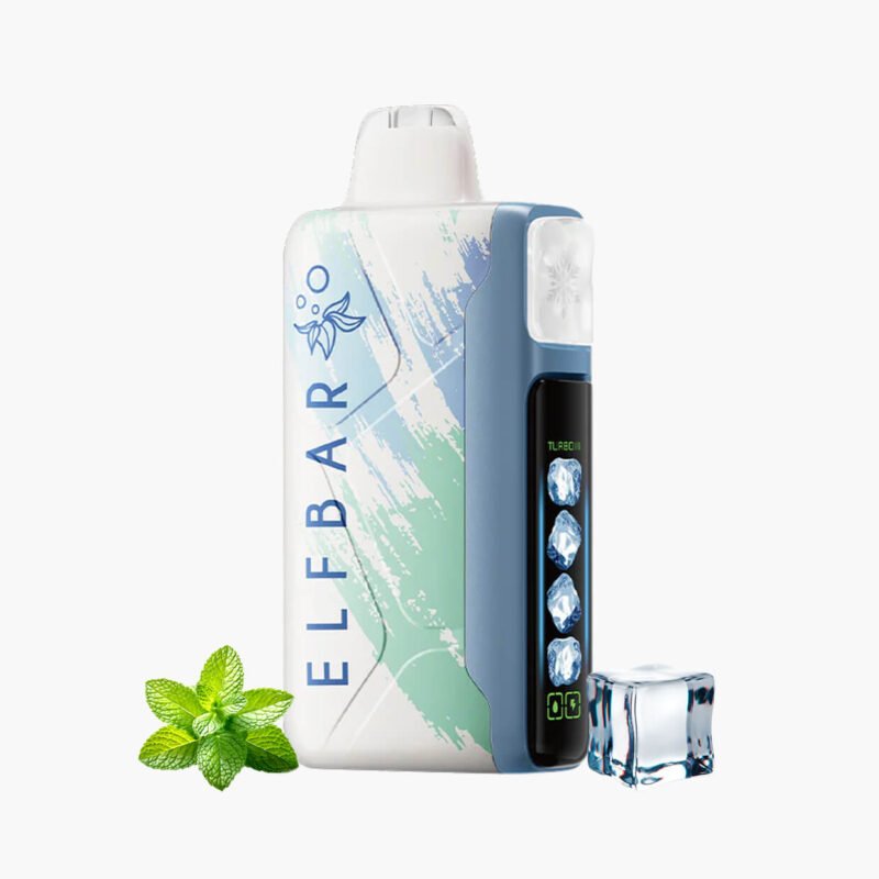 سحبة الف بار ايس كينق 30000 نعناع ميامي موشة جاهزة | Elfbar King Ice 30000 Puffs miami mint