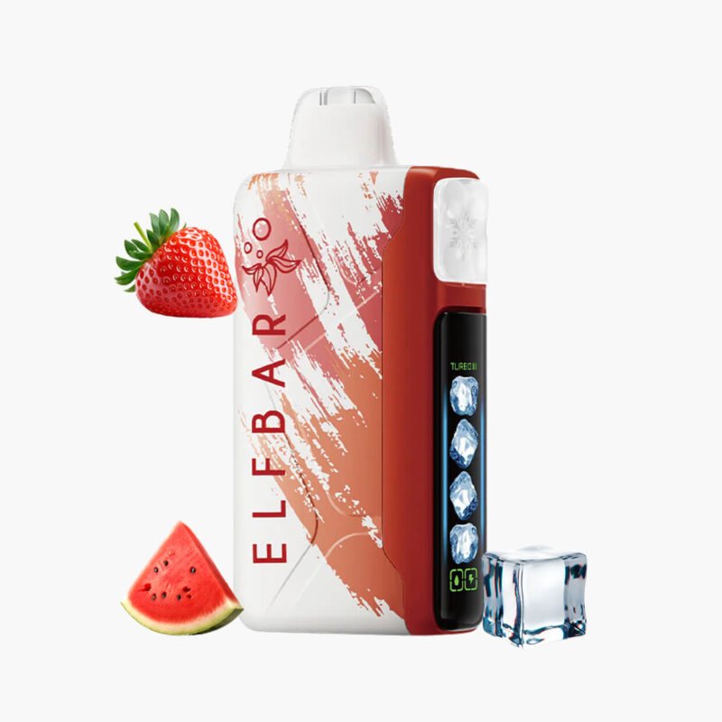 سحبة الف بار ايس كينق 30000 فراولة بطيخ موشة جاهزة | Elfbar King Ice 30000 Puffs strawberry Watermelon