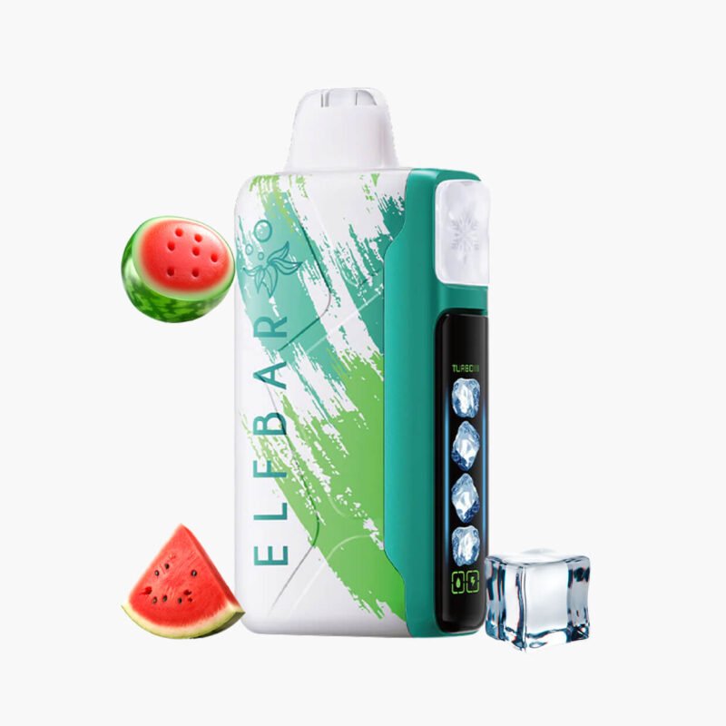 سحبة الف بار ايس كينق 30000 علكة بطيخ موشة جاهزة | Elfbar King Ice 30000 Puffs Watermelon Bubble gum