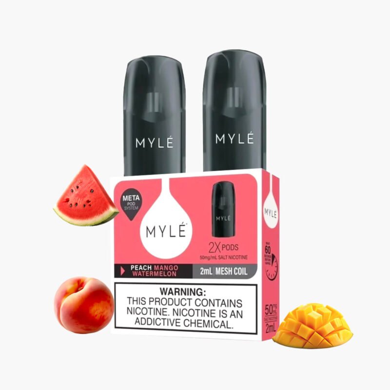 بودات مايلي ميتا الأصلية خوخ مانجو بطيخ | Myle Meta Pods V5 peach mango watermelon