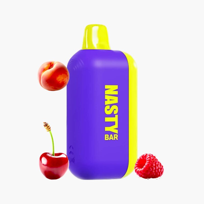 ناستي 14000 كرز خوخ توت سحبة جاهزة | Nasty 14000 Cherry Peach Raspberry D14ki Disposable Pod