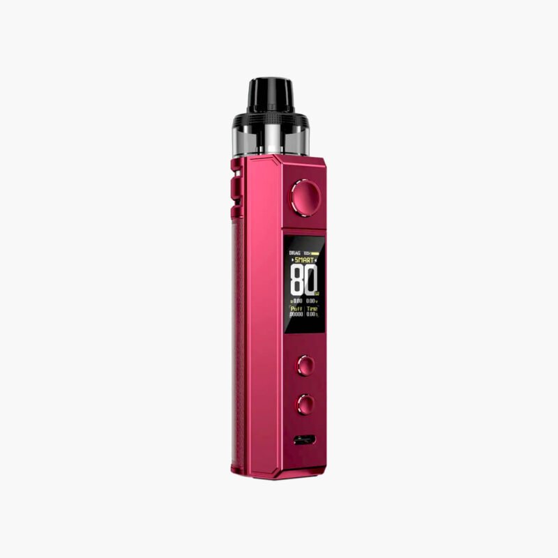 دراق اتش 80 اس احمر فوبو | جهاز شيشة الكترونية | Voopoo Drag H80S red Mod Vape