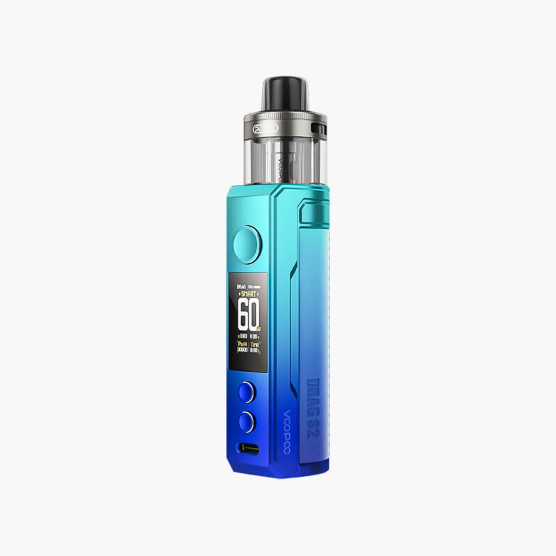 دراق اس 2 ازرق فوبو جهاز شيشة الكترونية السعودية | Voopoo Drag S2 blue Mod Vape